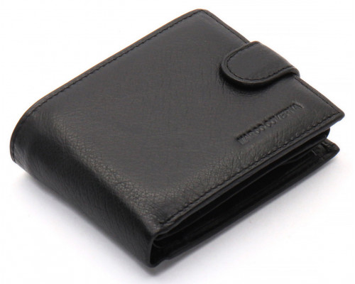 Чорне чоловіче портмоне з натуральної шкіри із візитницею Marco Coverna MC-2057-1