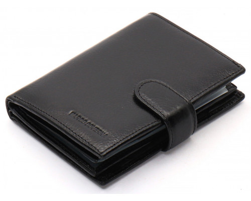 Чорне чоловіче портмоне з натуральної шкіри з відділенням під автодокументи Marco Coverna MC-2090H-1