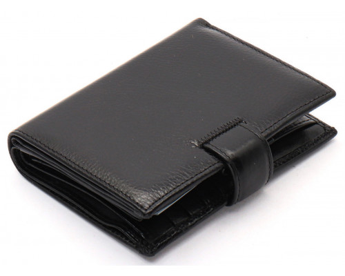Чорне чоловіче портмоне з натуральної шкіри з відділенням під автодокументи Marco Coverna MC-2090H-1