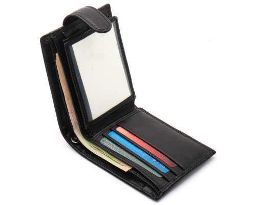 Чорне класичне портмоне з натуральної шкіри Marco Coverna MC-2003Н-1