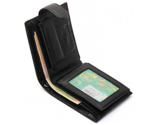 Чорне класичне портмоне з натуральної шкіри Marco Coverna MC-2003Н-1