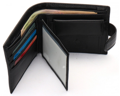 Чорне класичне портмоне з натуральної шкіри Marco Coverna MC-2003Н-1