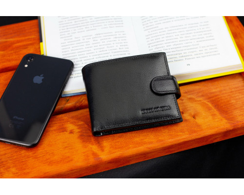 Чорне класичне портмоне з натуральної шкіри Marco Coverna MC-2003Н-1