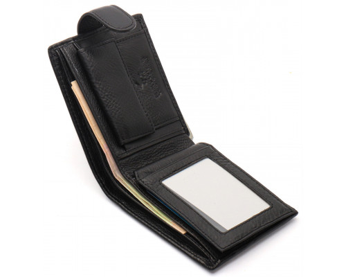 Чорне класичне портмоне з натуральної шкіри Marco Coverna MC-2003-1