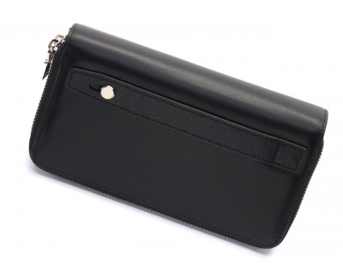 Чорний чоловічий клатч на дві блискавки з натуральної шкіри Marco Coverna MC-801-1