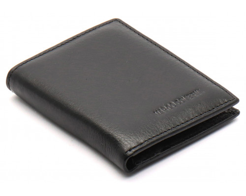 Чорне маленьке портмоне на магніті з затискачем MARCO COVERNA MC-101Н-1