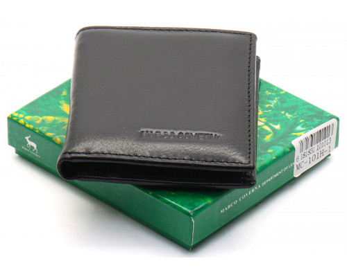 Чорне маленьке портмоне на магніті з затискачем MARCO COVERNA MC-101Н-1