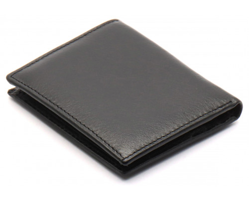 Чорне маленьке портмоне на магніті з затискачем MARCO COVERNA MC-101Н-1