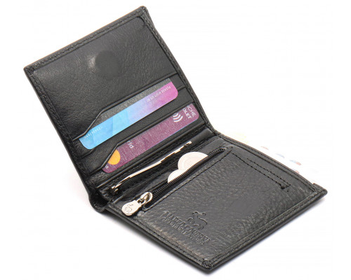 Чорне маленьке портмоне на магніті з затискачем MARCO COVERNA MC-101Н-1